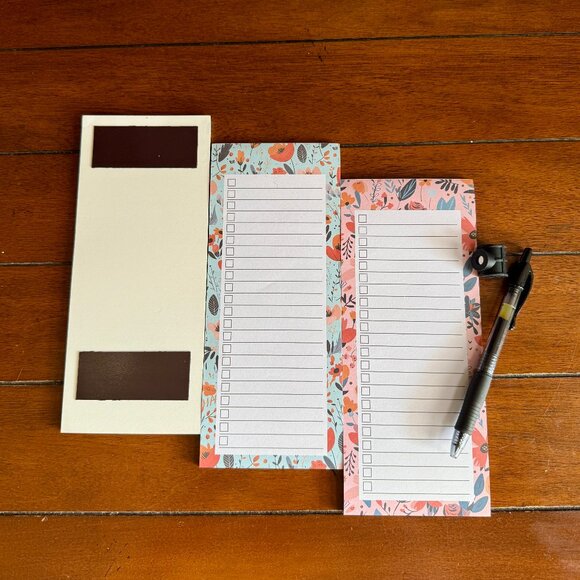 NEW 3-Pack Magnetic Notes for Refrigerator & Magnetic Pen Holder - Picture 3 of 4